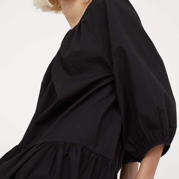 H&M Airy Balloon Sleeve Drop Waist Flowy Dress - Picture 4 of 8